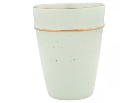 Puodelis Pale green with Gold rim Puodelis Pale green with Gold rim