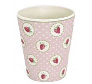 Bambukinis puodelis Strawberry pale pink