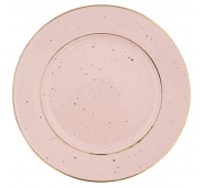 Lėkštė Pale pink with Gold rim