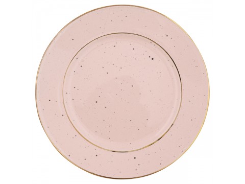 Lėkštė Pale pink with Gold rim